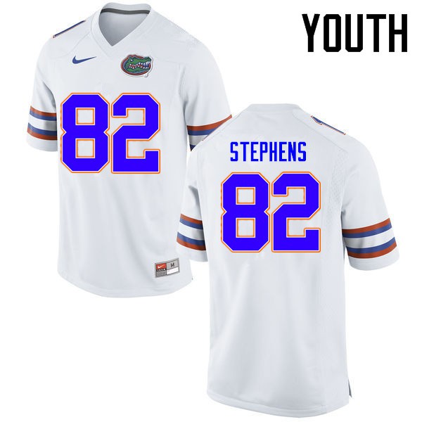 Florida Gators Youth #82 Moral Stephens College Football Jerseys White